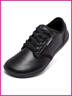 Wide Toe Box Zero Drop Leather Athletic Walking Shoes